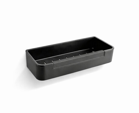 Coș 29x12x5,5 cu elastic / negru mat / inserție din plastic negru