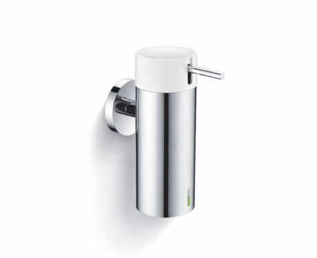 Dozator pentru săpun lichid 0,15 L / oțel lustruit / pompă albă + oțel lustruit