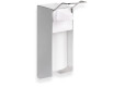 Dozator pentru lichid dezinfectant de 0,5 L cu buton acționabil cu cotul / Aluminiu mat