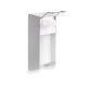Dozator pentru lichid dezinfectant de 0,5 L cu buton acționabil cu cotul / Aluminiu mat #1