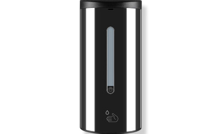 Dozator automat fără contact pentru săpun lichid/gel dezinfectant, 0,7 L / negru lucios