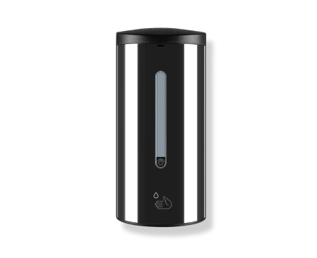 Dozator automat fără contact pentru săpun lichid/gel dezinfectant, 0,7 L / negru lucios