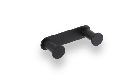 Bară lată – 2 cârlige pentru prosoape / negru mat