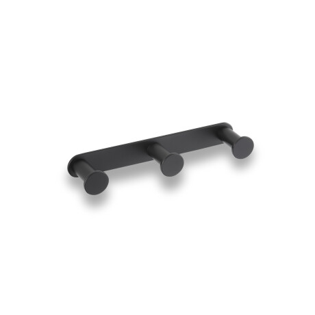 Bară lată – 3 cârlige pentru prosoape / negru mat #1