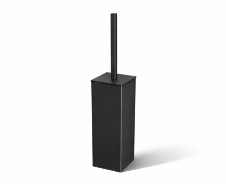 Perie de toaletă independentă / pătrată / negru mat