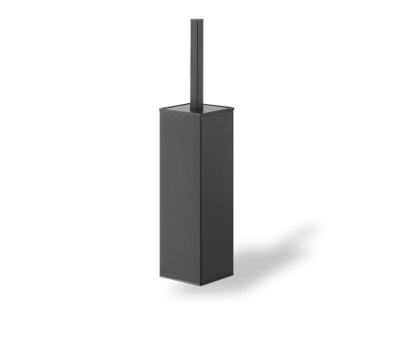 Perie de toaletă suspendată / pătrată / negru mat