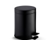Coș cu pedală STANDARD rotund, 5 L, închidere lentă / negru mat