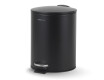 Coș cu pedală BUDGET rotund, 5 L, închidere lentă / oțel negru mat