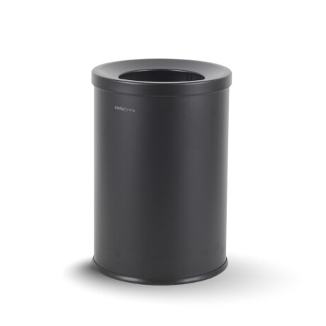 Coș de gunoi de 10 L, cu capac prevăzut cu orificiu de aruncare / oțel negru mat #1