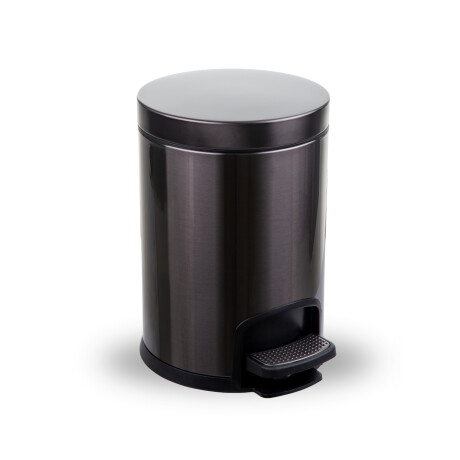 Coș cu pedală PREMIUM rotund, 5 L, închidere lentă / grafit metalizat #1