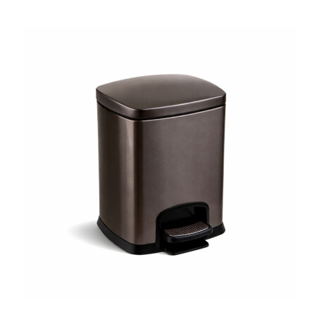 Coș cu pedală PREMIUM dreptunghiular, 5 L, închidere lentă / grafit metalizat #1