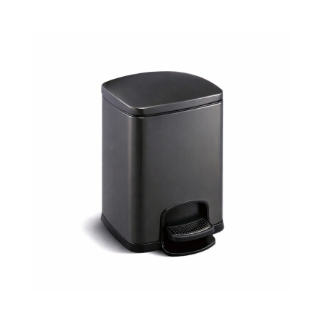 Coș cu pedală PREMIUM dreptunghiular, 5 L, închidere lentă / negru mat #1