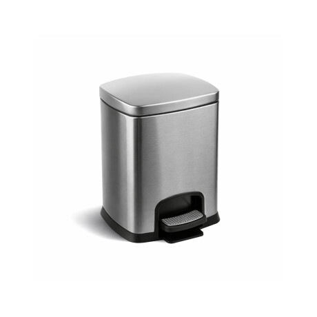 Coș de gunoi cu pedală PREMIUM, dreptunghiular, 5 L, închidere lentă / oțel inoxidabil satinat #1
