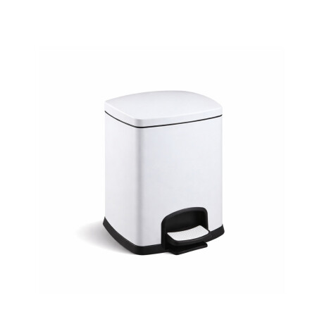 Coș cu pedală PREMIUM dreptunghiular, 5 L, închidere lentă / alb #1