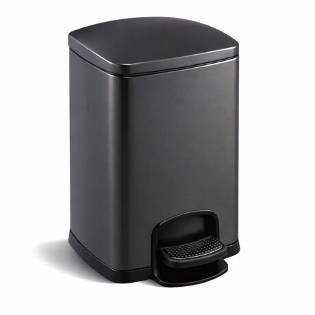 Coș cu pedală PREMIUM dreptunghiular, 20 L, închidere lentă / negru mat #1
