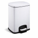 Coș cu pedală PREMIUM dreptunghiular, 20 L, închidere lentă / alb #1