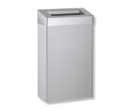 Coș de gunoi de 30 L cu capac deschis, seria R10 / oțel inoxidabil periat