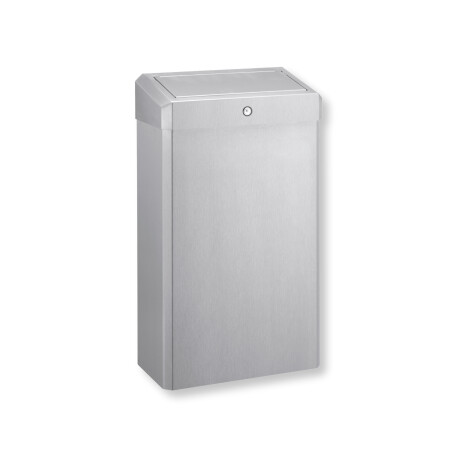 Coș de gunoi de 30 L cu capac rabatabil, seria R1 / oțel inoxidabil periat #1