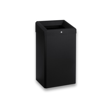 Coș de gunoi de 49 L cu capac deschis, seria R1 / oțel inoxidabil negru mat #1