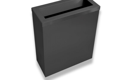 Coș de gunoi de 25 L, cu capac prevăzut cu orificiu de aruncare / oțel inoxidabil, negru mat