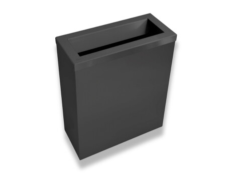 Coș de gunoi de 25 L, cu capac prevăzut cu orificiu de aruncare / oțel inoxidabil, negru mat