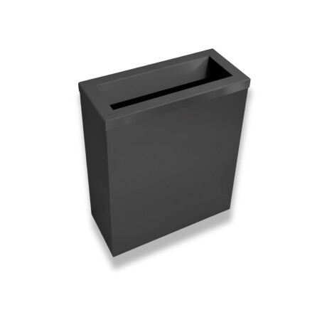 Coș de gunoi de 25 L, cu capac prevăzut cu orificiu de aruncare / oțel inoxidabil, negru mat #1