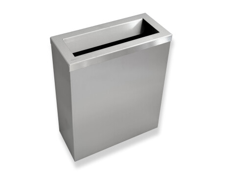 Coș de gunoi de 25 L, cu capac prevăzut cu orificiu de aruncare / oțel inoxidabil periat