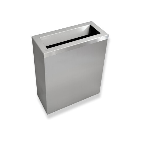 Coș de gunoi de 25 L, cu capac prevăzut cu orificiu de aruncare / oțel inoxidabil periat #1