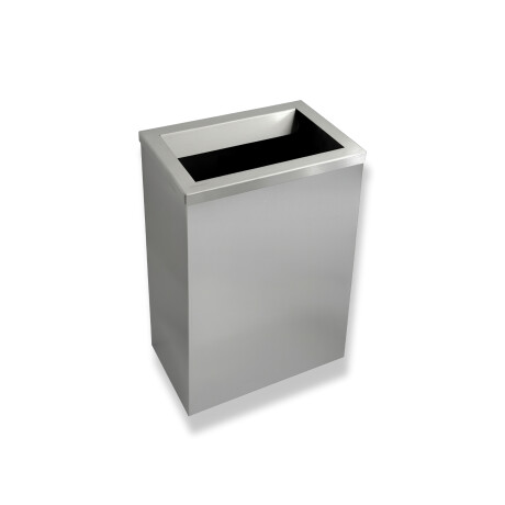 Coș de gunoi de 50 L, cu capac prevăzut cu orificiu de aruncare / oțel inoxidabil periat #1