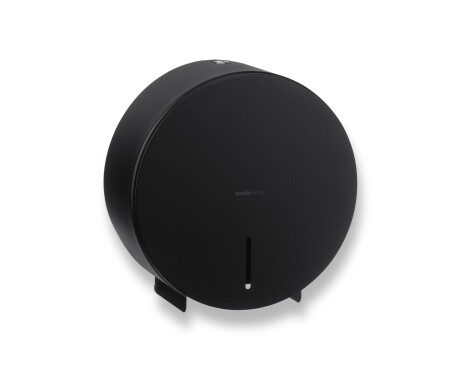 Suport rotund pentru hârtie igienică în rolă, cu diametru maxim de 19 cm, seria R1 / oțel inoxidabil, negru mat