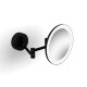Oglindă cosmetică cu mărire de 3x, rotundă, cu iluminare LED cu lumină caldă/rece, rabatabilă, cu braț dublu mobil / negru mat #1