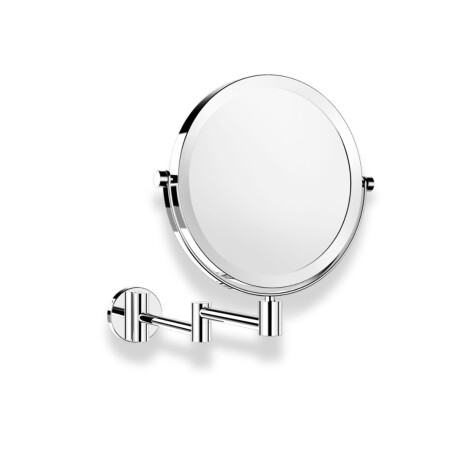 Oglindă cosmetică simplă / mărire 3x, rotundă, rabatabilă, cu braț dublu mobil / cromată #1
