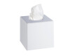 Dispenser pentru șervețele igienice – formă cubică / ABS alb lucios