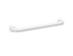 Bară de sprijin pentru persoanele cu dizabilități, Ø32, dreaptă, STANDARD – 80 cm / oțel inoxidabil, alb mat