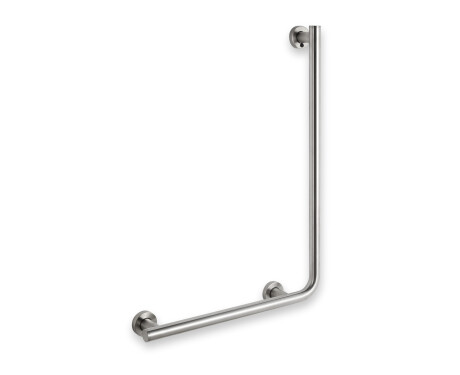 Bară de sprijin pentru persoanele cu dizabilități Ø32 STANDARD tip L, 55 x 77 stânga / oțel inoxidabil periat