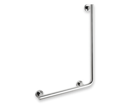Bară de sprijin pentru persoanele cu dizabilități Ø32 STANDARD tip L, 55 x 77 stânga / oțel inoxidabil lustruit