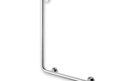 Bară de sprijin pentru persoanele cu dizabilități Ø32 STANDARD tip L, 55 x 77 dreapta / oțel inoxidabil lustruit