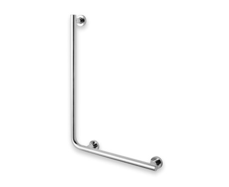 Bară de sprijin pentru persoanele cu dizabilități Ø32 STANDARD tip L, 55 x 77 dreapta / oțel inoxidabil lustruit