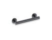 Bară de sprijin pentru persoanele cu dizabilități, Ø32, dreaptă, PREMIUM – 30 cm / oțel inoxidabil, negru mat