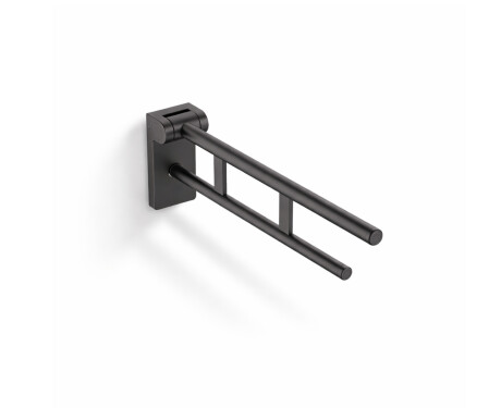 Bară de sprijin pentru persoane cu dizabilități, Ø32, rabatabilă, PREMIUM – 60 cm / oțel inoxidabil, negru mat