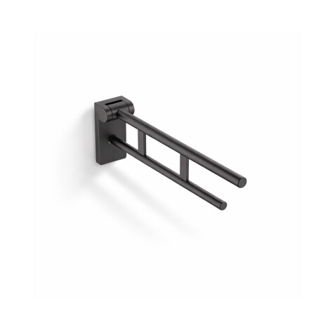 Bară de sprijin pentru persoane cu dizabilități, Ø32, rabatabilă, PREMIUM – 60 cm / oțel inoxidabil, negru mat #1
