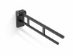Bară de sprijin pentru persoane cu dizabilități, Ø32, rabatabilă, PREMIUM – 80 cm / oțel inoxidabil, negru mat