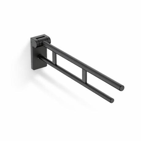 Bară de sprijin pentru persoane cu dizabilități, Ø32, rabatabilă, PREMIUM – 80 cm / oțel inoxidabil, negru mat #1