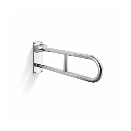 Bară de sprijin pentru persoanele cu dizabilități, Ø32, arcuită, rabatabilă, model STANDARD – 60 cm / oțel inoxidabil lustruit #1