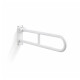 Bară de sprijin pentru persoanele cu dizabilități, Ø32, arcuită, rabatabilă, model STANDARD – 70 cm / oțel inoxidabil, alb mat #1