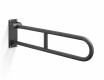 Bară de sprijin pentru persoane cu dizabilități, Ø32, arcuită și rabatabilă, model STANDARD – 80 cm / oțel inoxidabil, negru mat