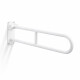 Bară de sprijin pentru persoanele cu dizabilități, Ø32, arcuită și rabatabilă, model STANDARD – 80 cm / oțel inoxidabil, alb mat #1