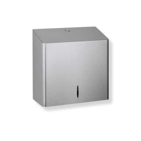 Dispenser pentru prosoape de hârtie pliate în formă de V (dimensiuni maxime ale încărcăturii de hârtie: 25,5 x 11,5 x 24 cm), seria R10 / oțel periat #1