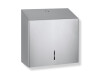 Dispenser pentru prosoape de hârtie pliate în formă de V (dimensiuni maxime ale încărcăturii de hârtie: 25x11,5x24 cm), seria R1 / oțel inoxidabil periat