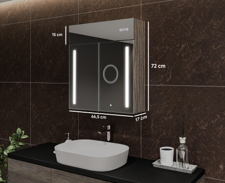 Dulap cu oglinda LED - L02 Emily 66,5 x 72cm #2
